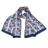 Sirali Lale Breathable Silk Scarf in Royal Blue Color - TryAladdin