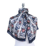 Sirali Lale Breathable Silk Scarf in Royal Blue Color - TryAladdin