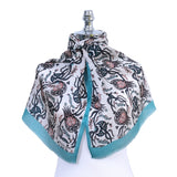 Sirali Lale Breathable Silk Scarf in Sapphire Blue Color - TryAladdin
