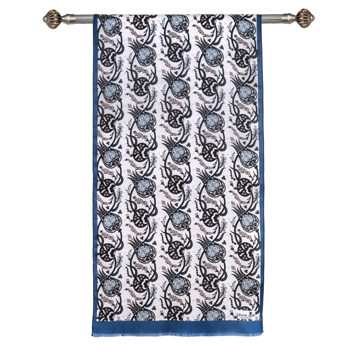 Sirali Lale Breathable Silk Scarf in Teal Color - TryAladdin