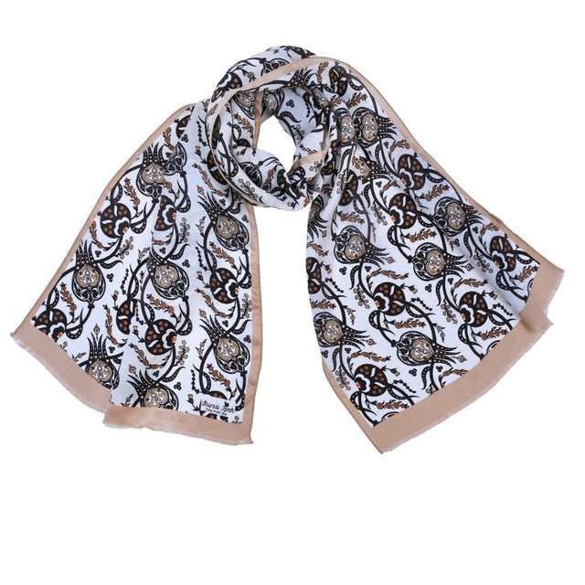 Sirali Lale Breathable Silk Scarf in Tumbleweed Brown Color - TryAladdin