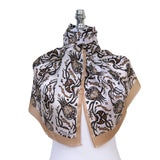 Sirali Lale Breathable Silk Scarf in Tumbleweed Brown Color - TryAladdin